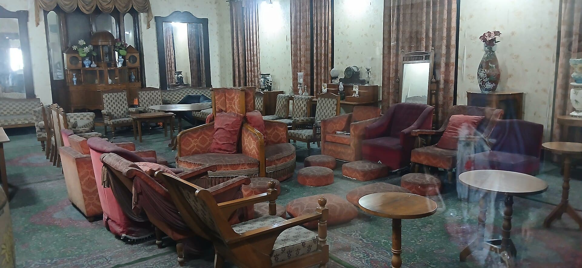 Furniture and household objects of the Dhaka nawabs displayed inside Ahsan Manzil