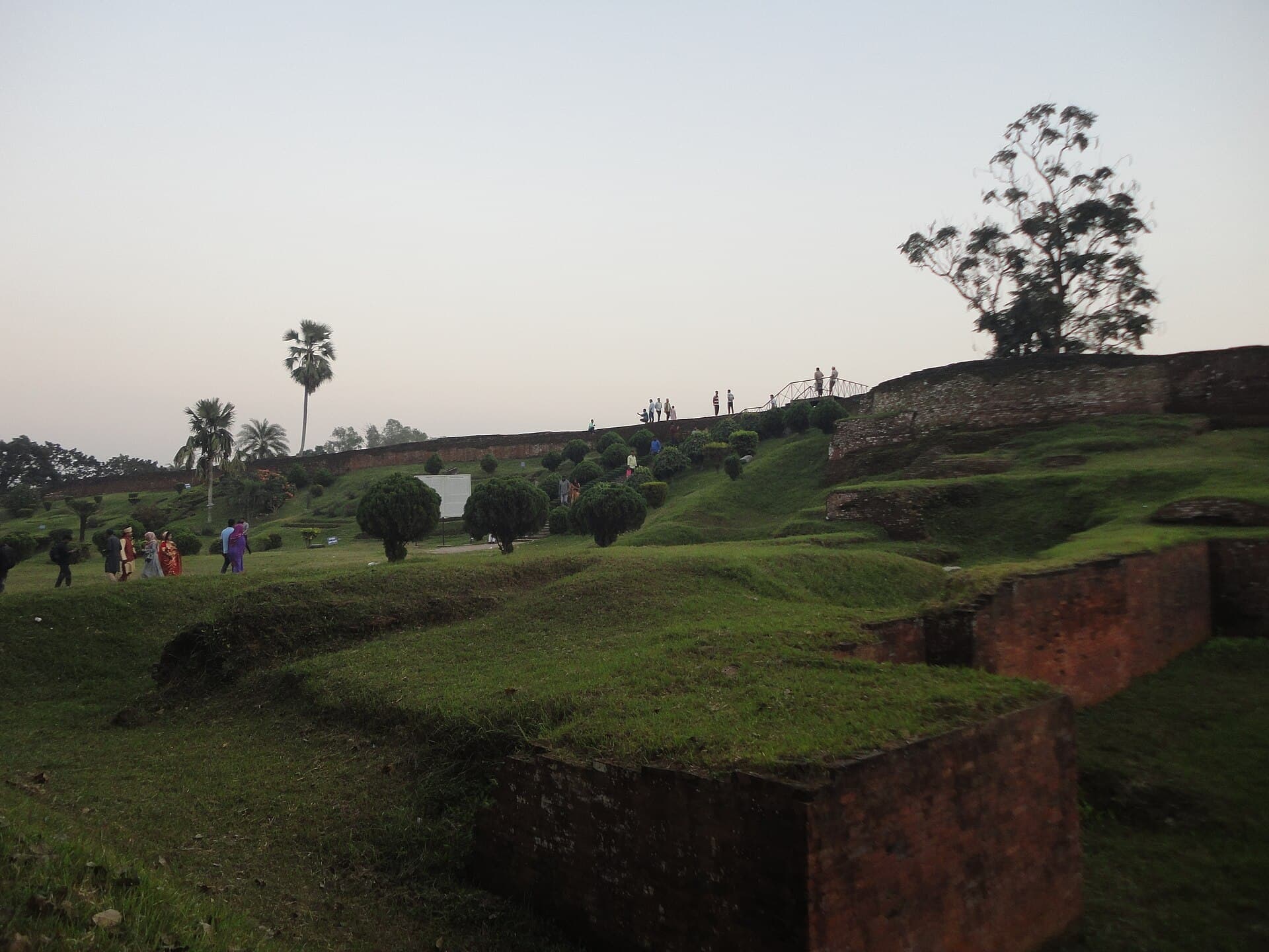 View across the excavated citadel mound at Mahasthangarh