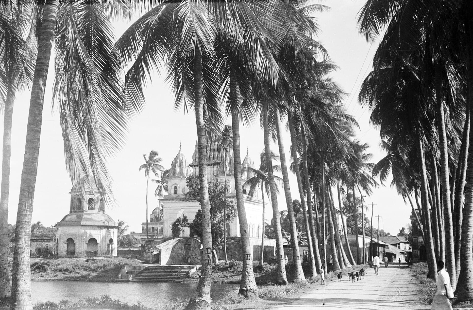 Avenue leading to the Puthia Rajbari palace